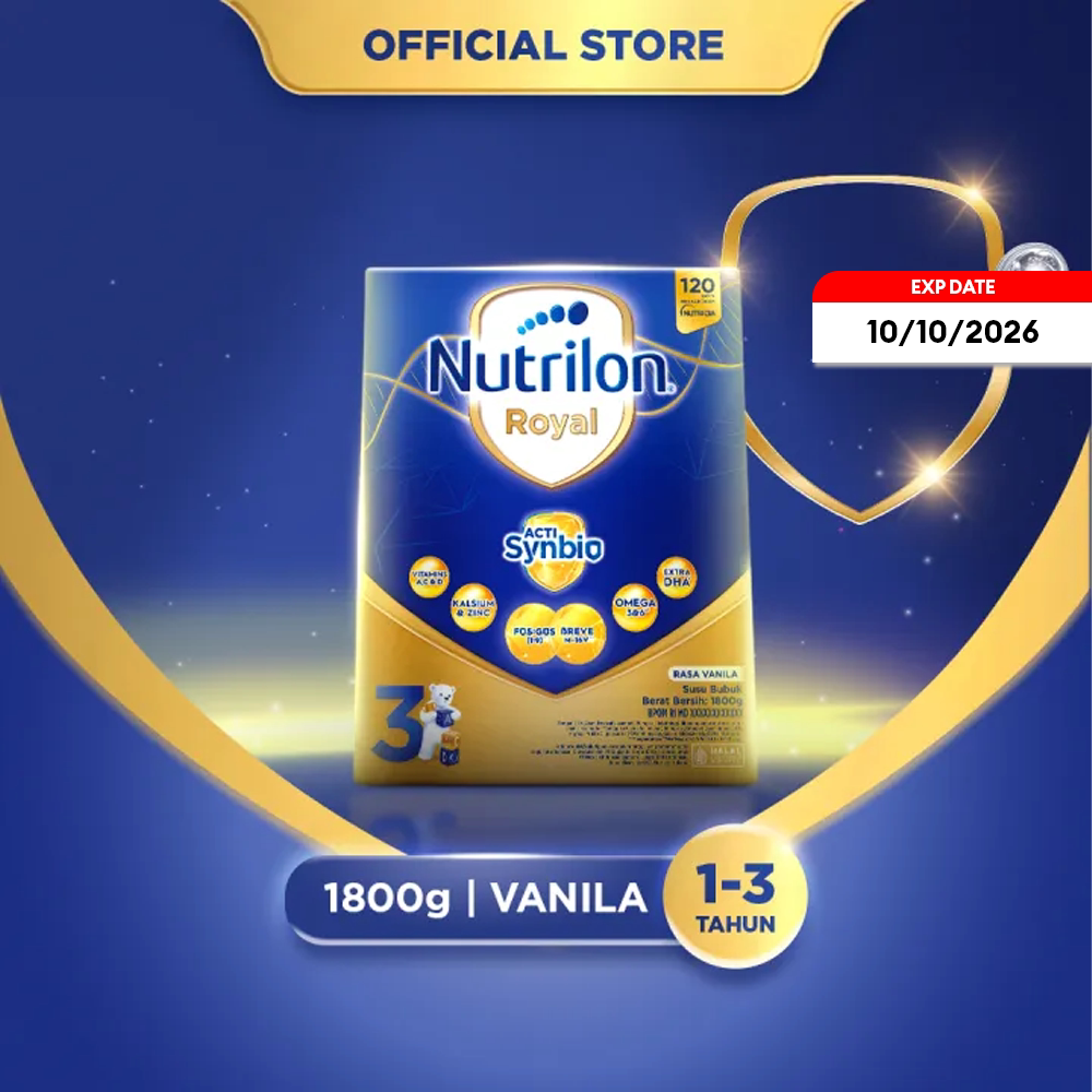 [Near Exp. Date] Nutrilon Royal 3 Vanila 1800 gr - Susu untuk Usia 1-3 Tahun [Exp. Date 10 October 2026]