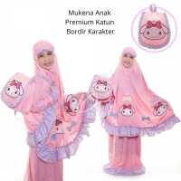 Pusat Mukena Indonesia - Mukena Anak My Melodi Flanel Pink Tas Ransel