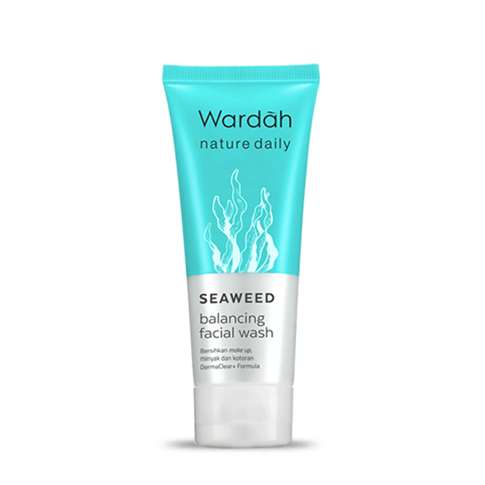 Wardah Nature Daily Seaweed Balancing Facial Wash 60 ml - 100 ml/ Pembersih Wajah Wardah / Sabun Muka