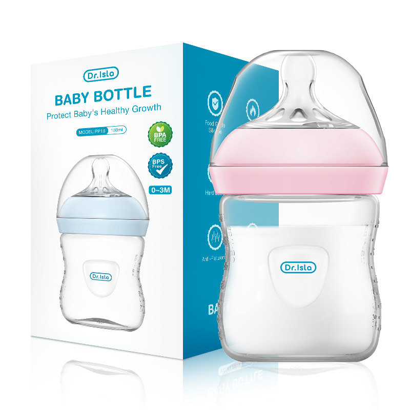 Dr.lsla Dot Bayi Botol Susu 330ml/240ml/150ml Wide Neck Feeding Bottle Baby BPA Free Milk Botol botol bayi 0 6 bulan botol minum bayi mpasi 6 bulan botol susu bayi 6 12 bulan