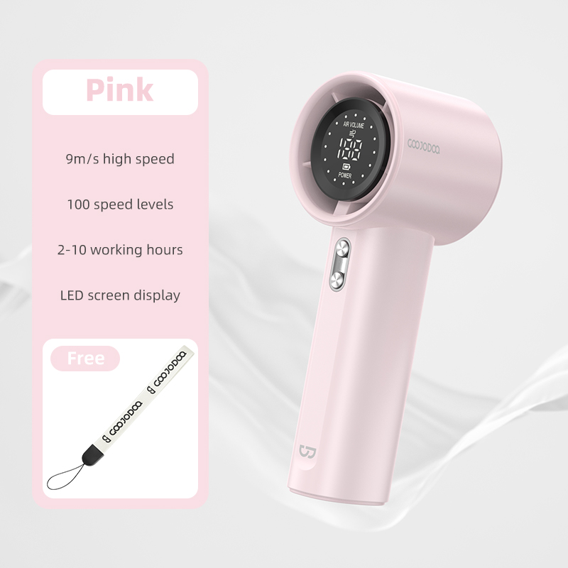 GOOJODOQ High Speed Turbo kipas angin Minifan Portable Handheld Kipas Brushless 100 Gear Strong W...