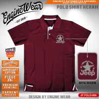 polo shirt jeep Kaos Baju Offroad Tshirt JK kaos polo rubicon CJ7 Wrangler Willys 4x4 4WD Mobil otomotif jpp006