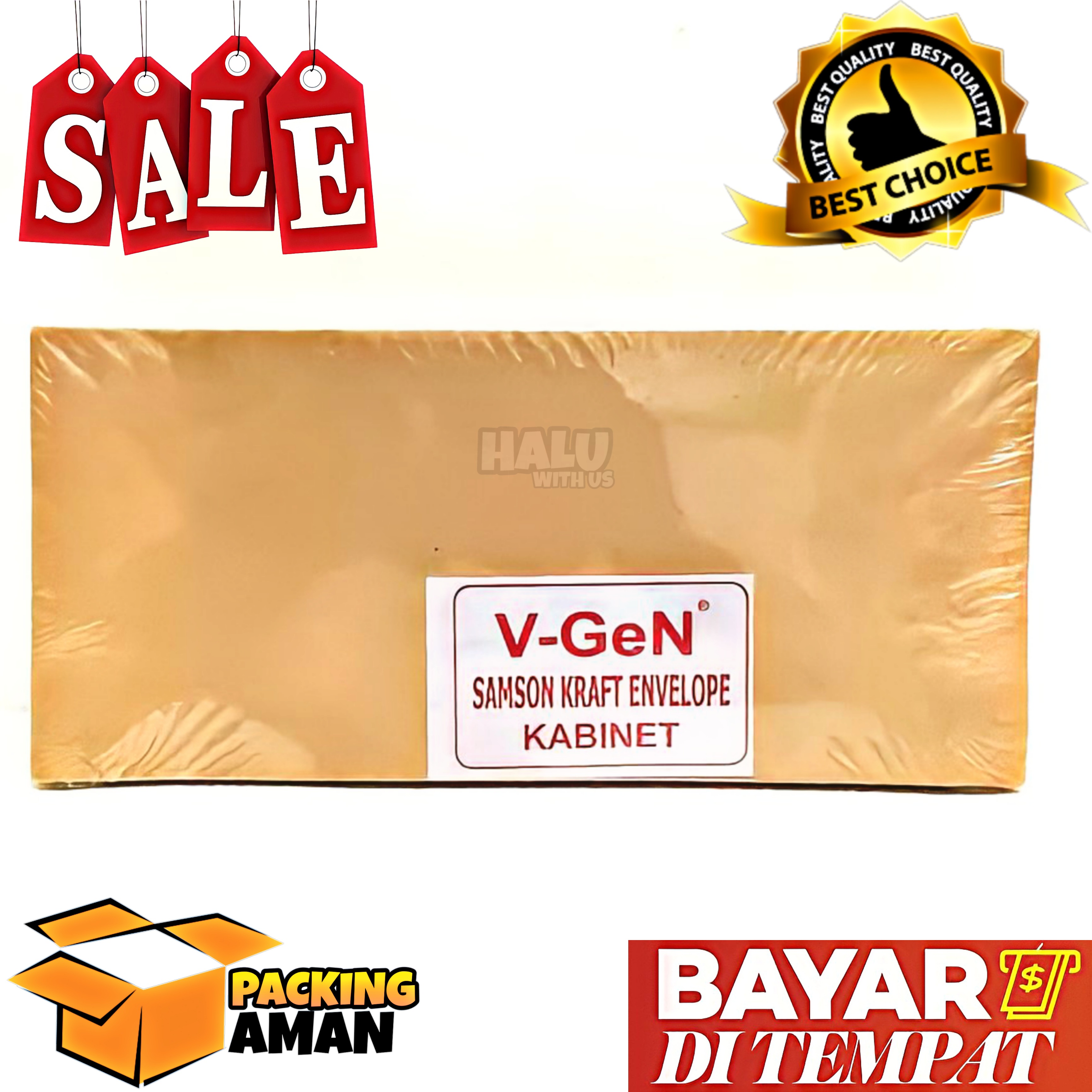 (BISA COD) PROMO 100 Pcs Amplop Coklat Ukuran Kabinet 11 x 24 CM / Amplop Coklat Samson Kabinet
