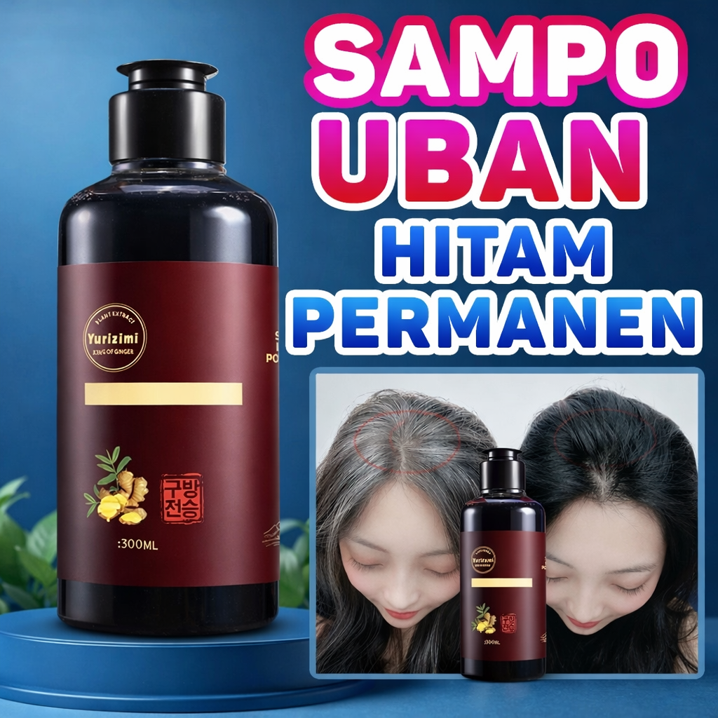 Shampo Penghitam Rambut Black Hair Shampoo Uban Menjadi Hitam Permanen Sampo Penghilang Uban Sham...