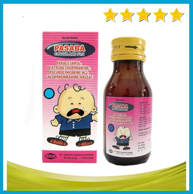 Pasaba Sirup Obat Batuk Pilek Bayi dan Anak-Anak | Pasaba Cough Flu Syrup 60 ml | Meringankan Batuk dan Hidung Mampet