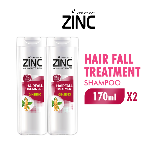 [Paket isi 2] ZINC Shampoo Hair Fall Treatment Botol 170ml