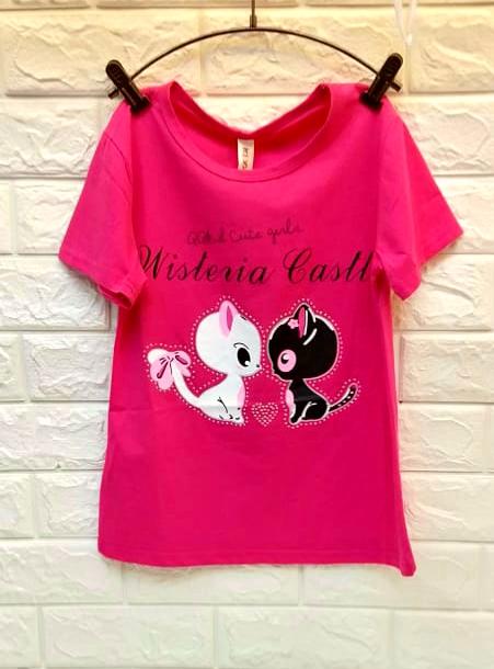 COCO FASHION KID / T-SHIRT ANAK PEREMPUAN / KAOS ANAK GAMBAR WISTERIA CAT coco fashion kid / t-shirt anak perempuan / kaos anak wisteria cat