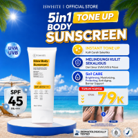 ISWHITE Glow Body Sunscreen SPF 45 PA +++ | Hybrid Sunscreen dengan kandungan Anti Aging dan Skin Barrier Prottector | Melindungi dari UVA & UVB | Aman Bumil Busui dan Kulit Sensitif | Halal & BPOM