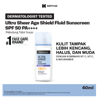 Neutrogena Ultra Sheer Fluid Sunscreen Age Shield SPF 50 PA++++ Pelindung Tabir Surya 40ml