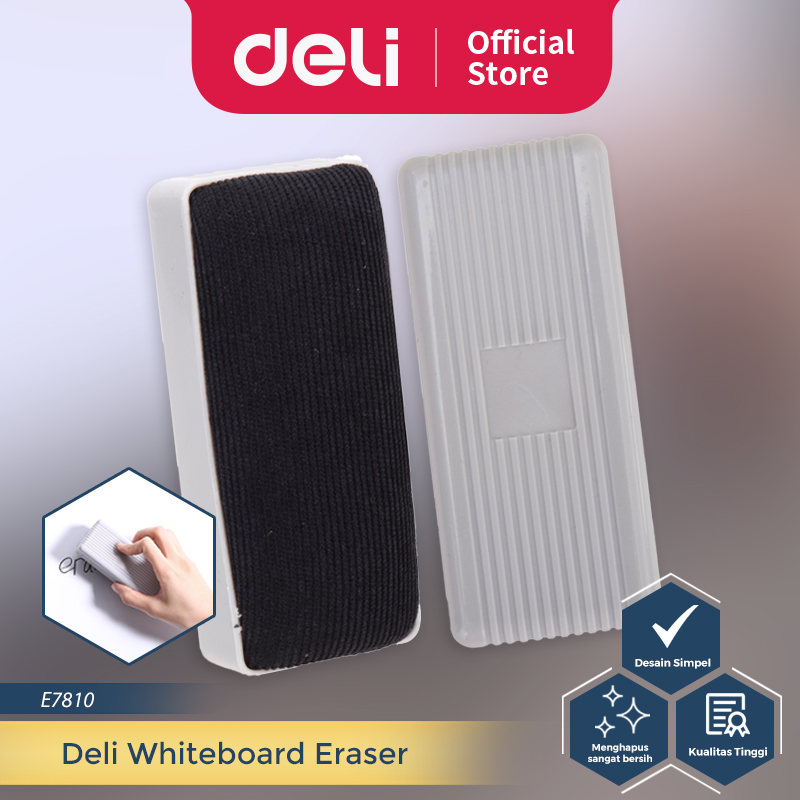 Deli Whiteboard Eraser Penghapus Papan Tulis 11 cm Tidak Meninggalkan Bekas Kualitas Tinggi E7810