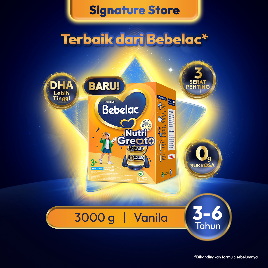 Bebelac 4 / Bebelac 3+ Vanila Susu Bubuk 3000gr - Untuk Usia 3-6 Tahun