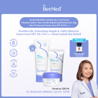 Dr.BeeMed® Bee Gentle Facial Cleanser 60ml + Bee Gentle Balancing Moisturizer 20g + Bee Protected Sunscreen 30g BPOM