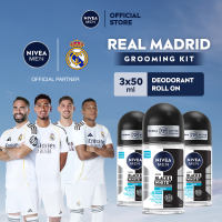 (PAKET HEMAT ISI 3) NIVEA MEN Deodorant Roll On Black & White Invisible Fresh 50ml - Deodoran pria melawan bakteri keringat bau badan teknologi anti noda kuning putih dan residu wangi maskulin segar 72 jam - Antiperspiran tidak mengandung ethyl alkohol