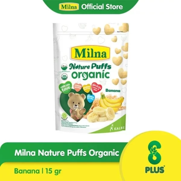 Milna Nature Puff Organic Banana 15gr x3