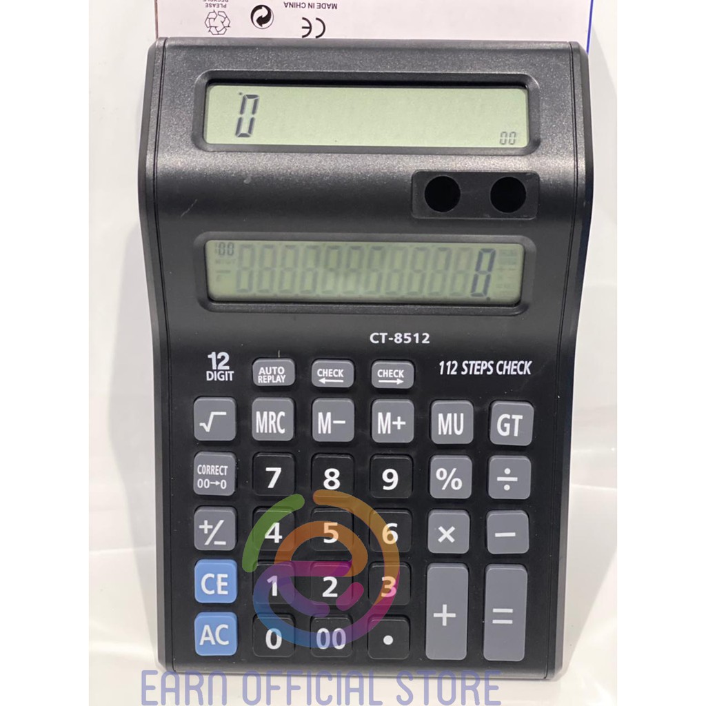 KALKULATOR DAGANG 2 LAYAR CT 8512 CT-8512 KALKULATOR 12 DIGIT KALKULATOR CITIZEN