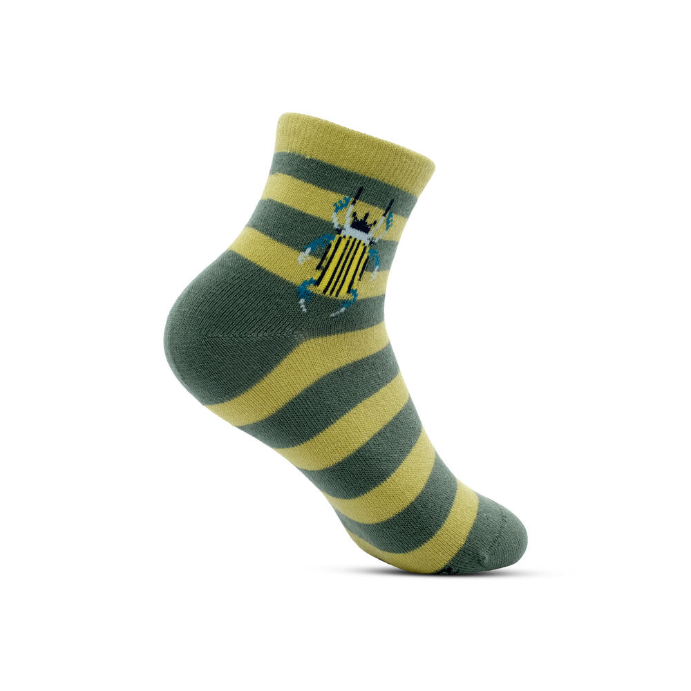 910010382 JR MOORLAND LOW CUT STRIPE SOCKS - GRE