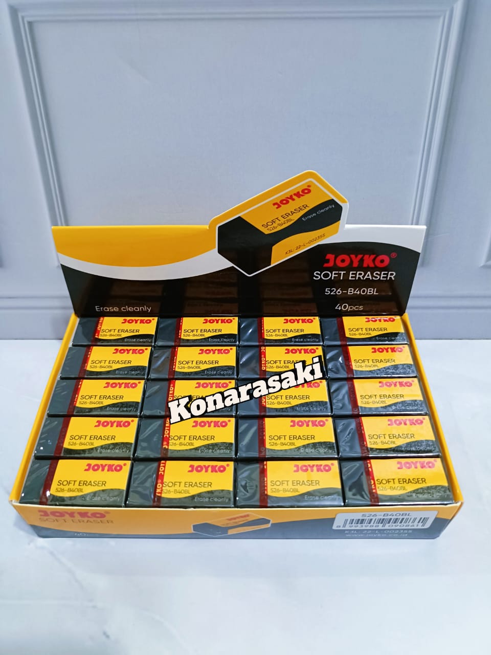 40 PCS Penghapus Pensil Joyko ER-110 Kecil isi 40 Pcs / Eraser ER 110 Colours / Hapusan Stip Pencil B40