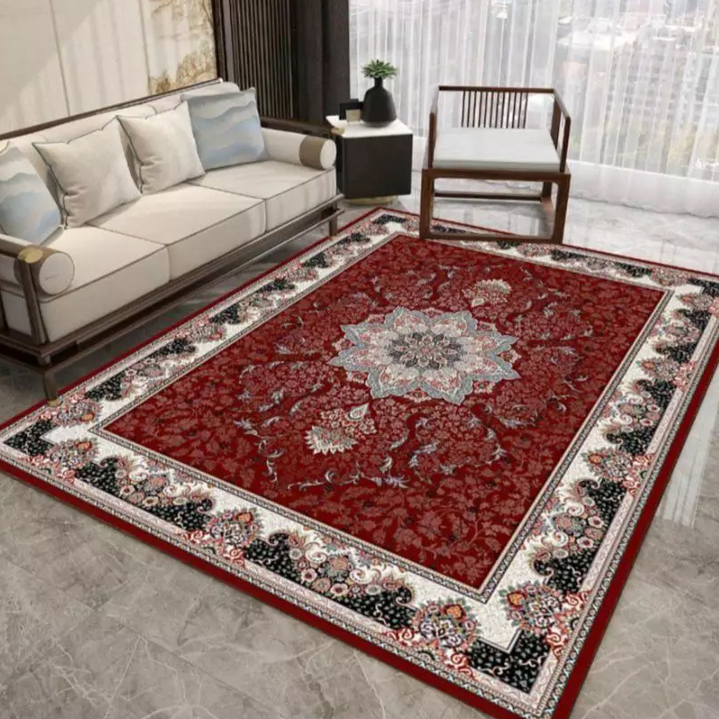 Karpet Bulu Lembut Busa Turki 200x300 Karpet Lantai Import Motif Mandala Anti Slip Untuk Ruang Tamu Kamar Tid