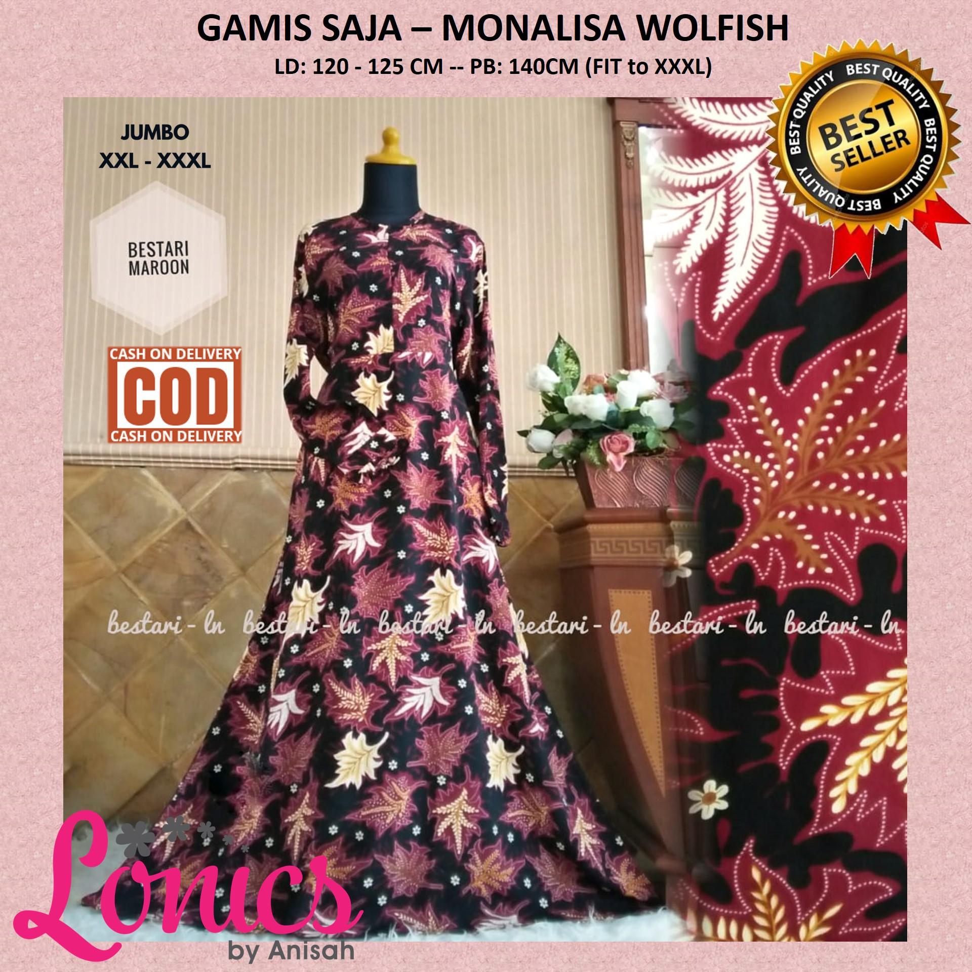 Fitur Lonicsgamis Lebaran 2019 Syari Gamis Jumbo Monalisa Motif