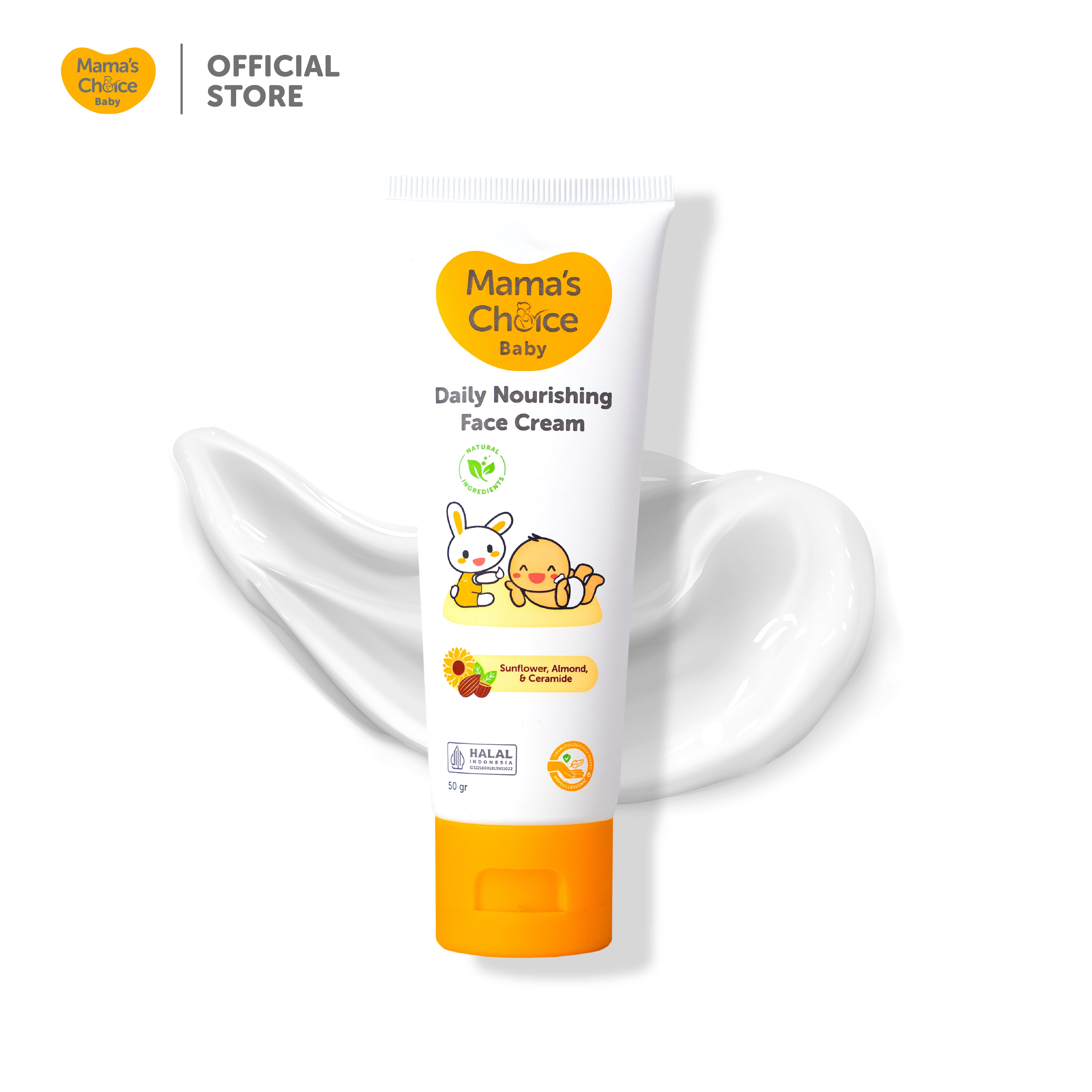 Baby Cream Krim Wajah Bayi - Mamas Choice Baby Daily Nourishing Face Cream - Skincare Anak
