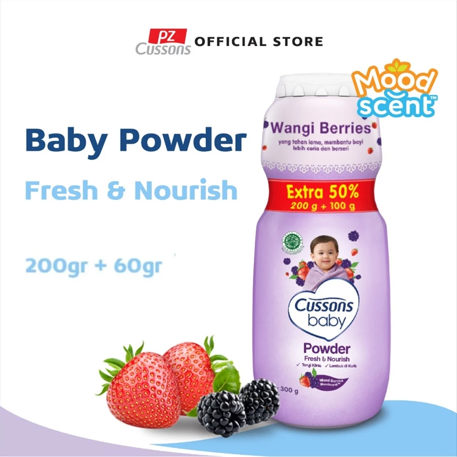 Cussons Baby Fresh & Nourish Powder 200gr + 60gr - Bedak Bayi