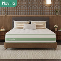 Novilla Kasur Pegas Pocket Triple Cooling System Ice Silk Memory Foam Springbed 30cm Bonus Bantal