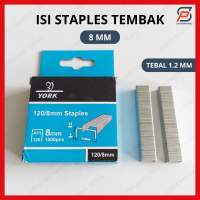 Isi Staples York Tebal 8mm Refill Stapler Hekter Tembak Besar 120/8mm 1000 Pcs