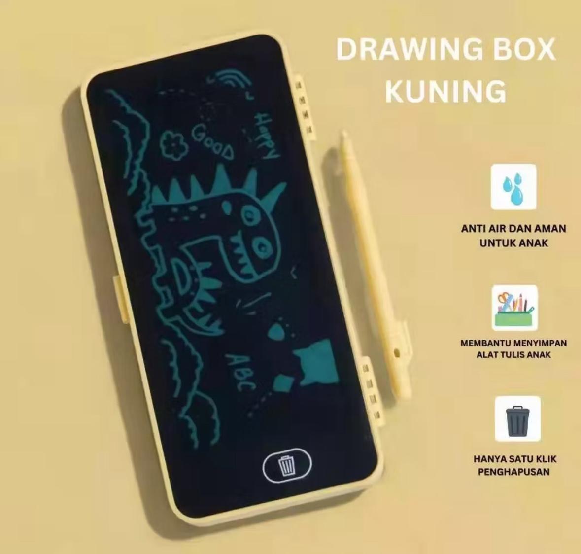 Kotak Pensil Case Besar Lcd Writing Drawing Box Case Ukuran Besar Pencil Drawing Pad Edukasi 2in1