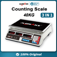 MONAKE 40KG Timbangan Digital Computing Scale Timbangan Buah Digital Double Display