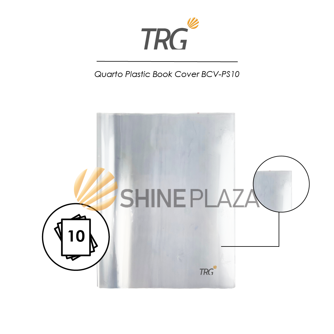 TRG Sampul Buku Tulis Plastik Kwarto Quarto Bening BCV-PS10 SIDU 38 58 Lembar Isi 10 Clear Plastic Book Cover