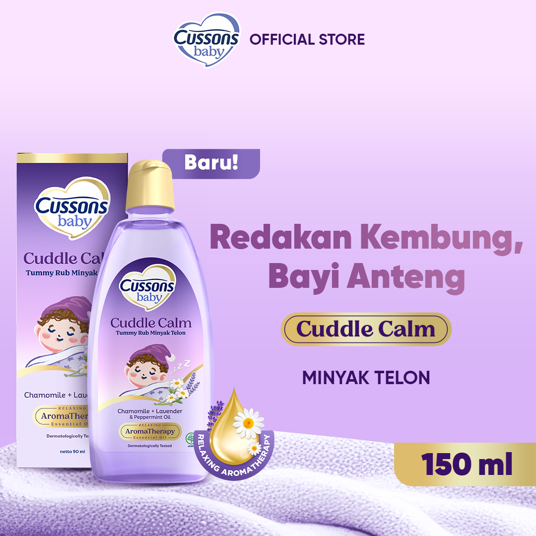 Cussons Baby Telon Oil Cuddle Calm Tummy Rub Chamomile & Lavender Oil 150ml