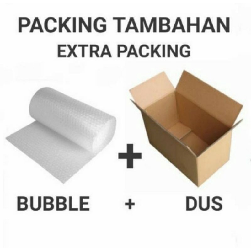 Extra Packing Kardus dan Bubble wrap untuk melindungi paket Anda agar lebih aman sj