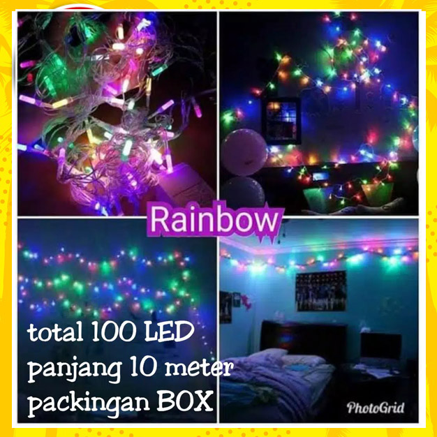 ( BEST SELLER ) LAMPU TUMBLR RAINBOW 10 Meter SPESIAL 17 AGUSTUS / LAMPU HIAS / LAMPU NATAL by TOPSELLER1