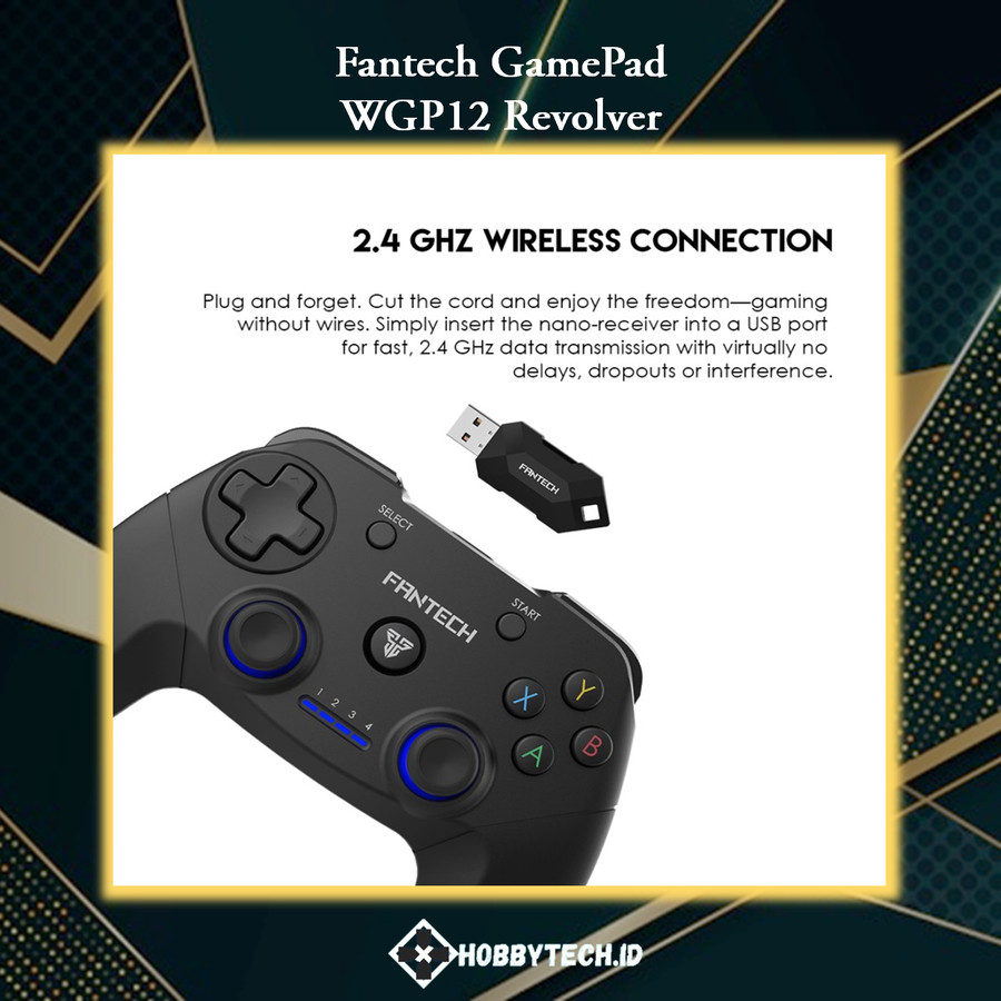 Fantech REVOLVER WGP12 Wireless Gamepad Hitam Pgmall