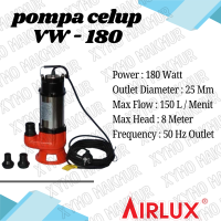 POMPA AIR CELUP UNTUK AIR KOTOR BODY STAINLESS VW180 MEREK AIRLUX