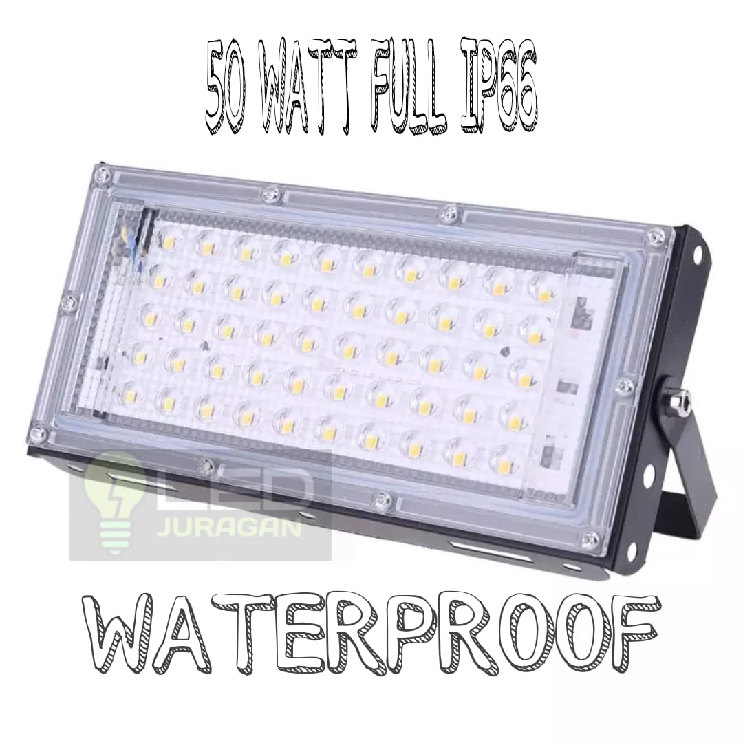 SOROT SLIM 50 WATT IP66 ASLI ORIGINAL FULL TERANG / LAMPU SOROT OUTDOOR 50W TAHAN AIR