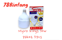 Lampu led Myvo kings 30w paket 5pcs - bolam myvo king 30w - lampu garansi - myvo king