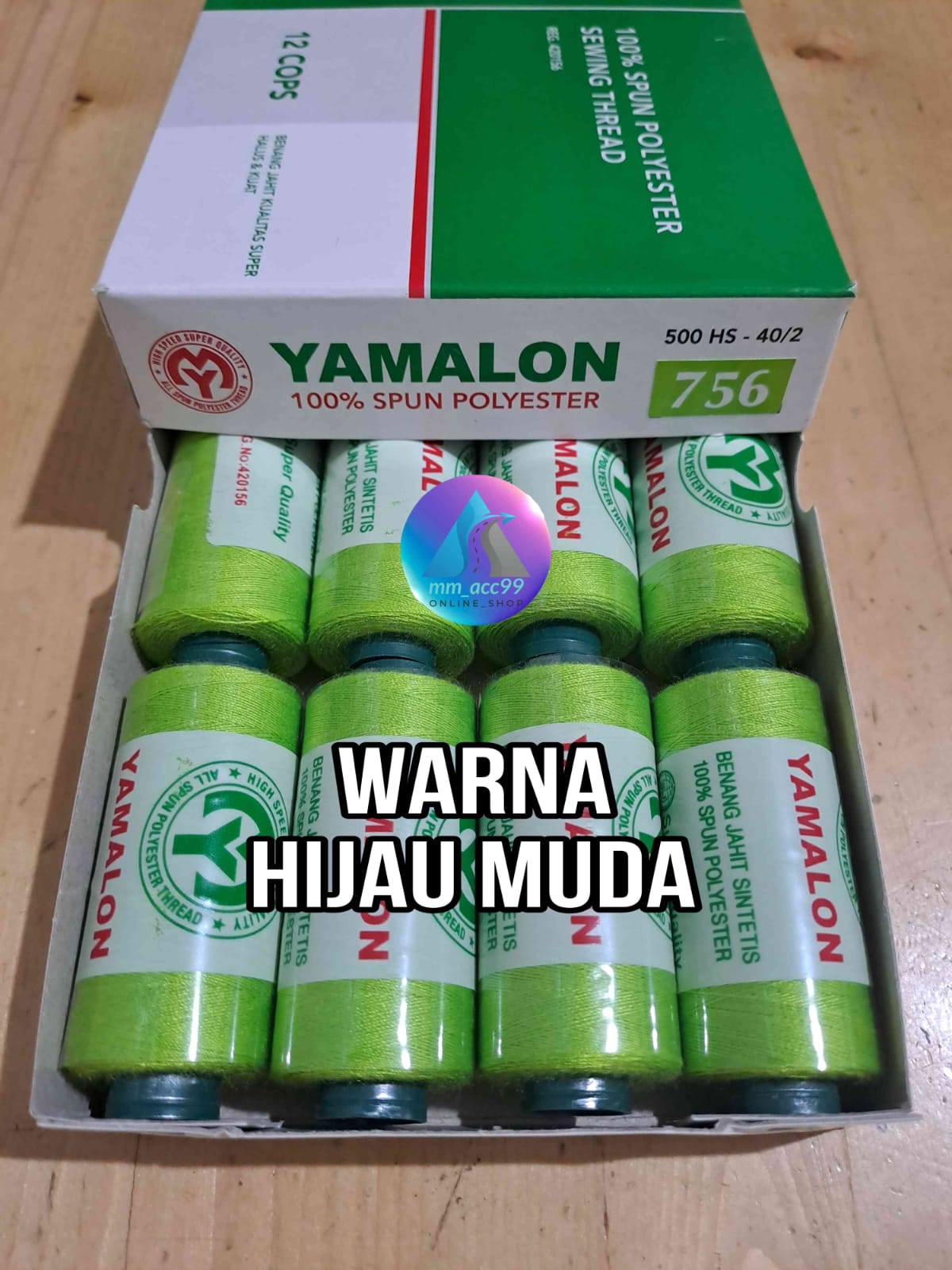 Benang Jahit BAGUS 40/2 500 yard isi 12pcs / benang jahit warna lengkap