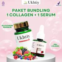 [BUNDLING] Ukhtiy Collagen Drink + Serum DNA Salmon | Mencerahkan Wajah | Memudarkan Flek Hitam dan Garis Halus
