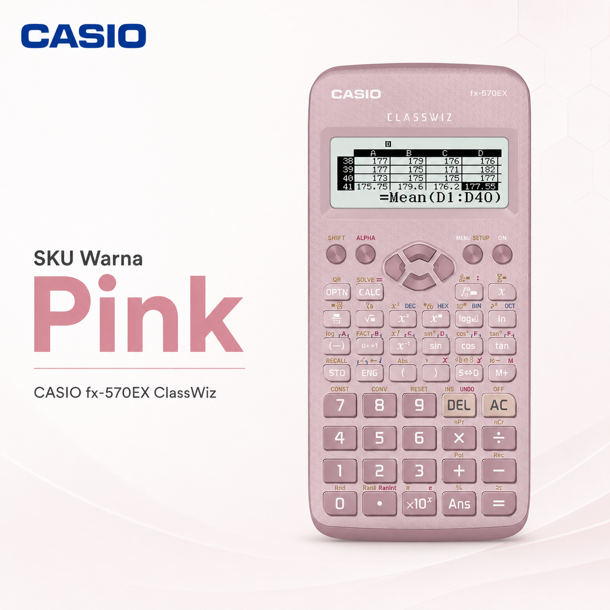 Shipped the same day--Kalkulator Scientific CASIO ClassWiz fx-570EX 552 Fungsi Natural Textbook Display untuk SMA Kuliah Teknik - 3 Warna