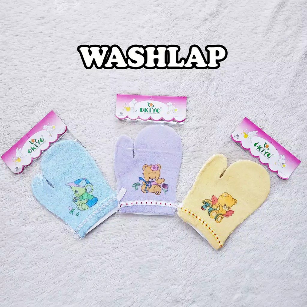3 PCS WASHLAP JARI OKIYO BAHAN HANDUK LAP BAYI / PERLENGKAPAN BAYI BARU LAHIR