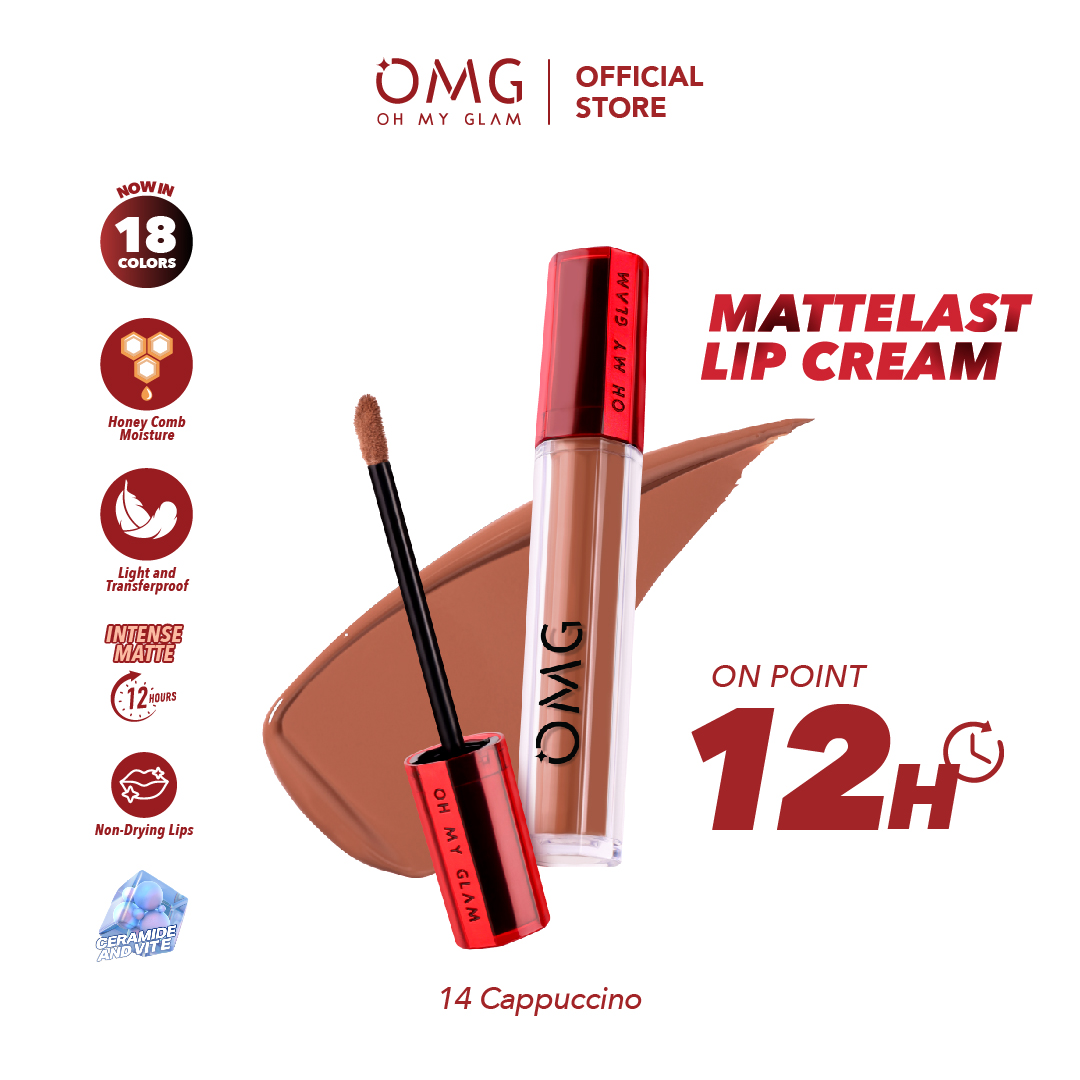 OMG OH MY GLAM Matte Kiss Lip Cream 14 Cappuccino 3.5 g - Lipstick Matte