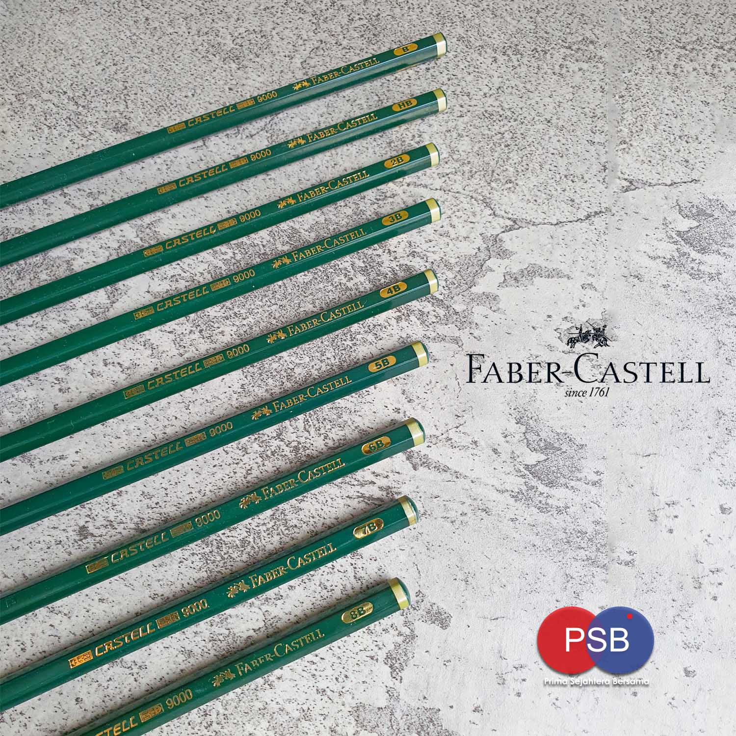 Pensil Faber Castell HB B 2B 3B 4B 5B 6B 7B 8B