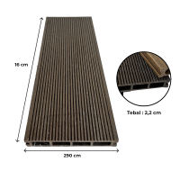 Decking Floor WPC Decking Lantai Outdoor Size 290cm Bahan  Dacking Pagar Outdoor