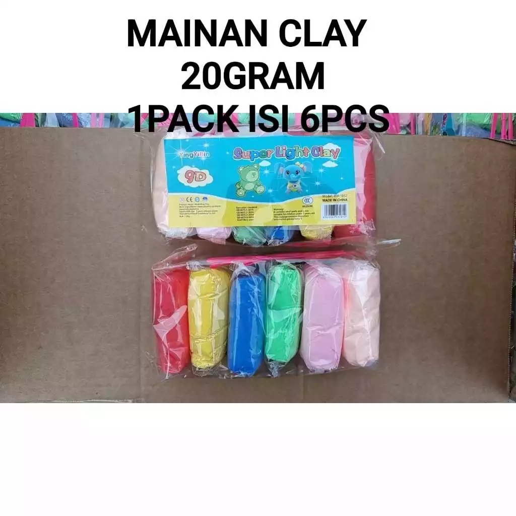 Mainan Anak Anak Clay Polymer Jumbo Isi 6 Viral