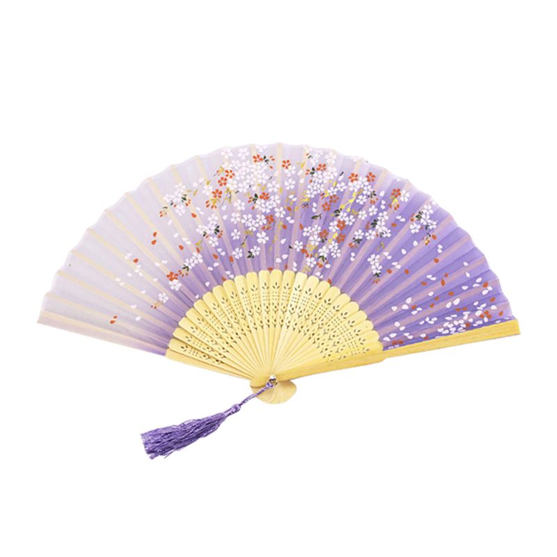 Kipas Tangan Gaya Jepang Cina Kipas Lipat Bahan Bambu Folding Fan