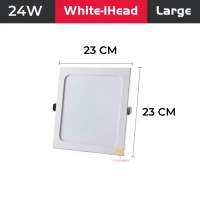 Lampu Downlight LED 6W 12W 9W 12W 18W 24W Panel inbow Bulat Kotak Round Putih White Hias Plafon Hias
