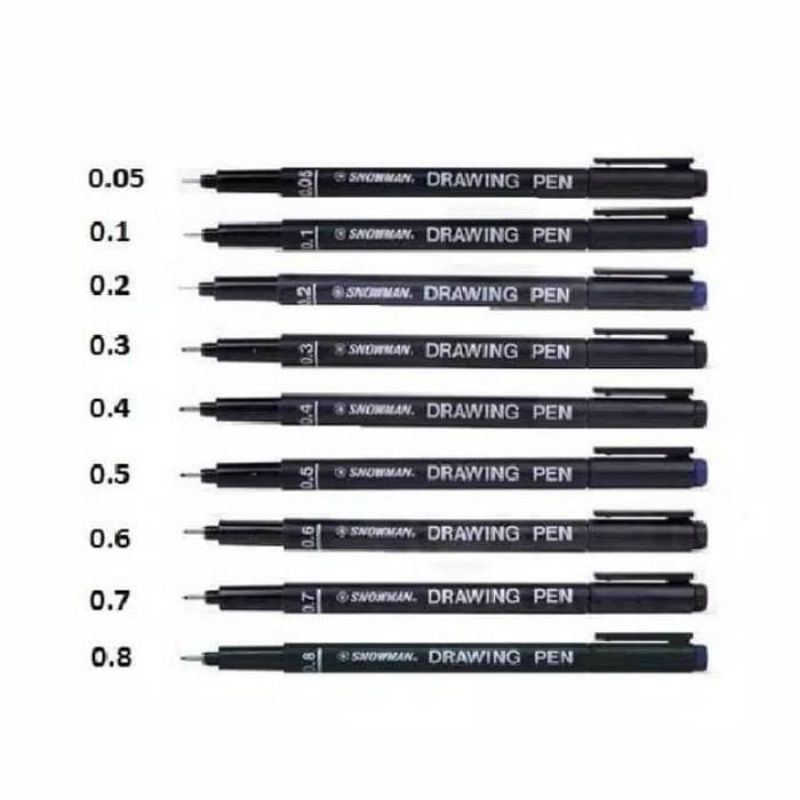 Pulpen Snowman Drawing Pen Pigment Ink - 1 Pc harga satuan