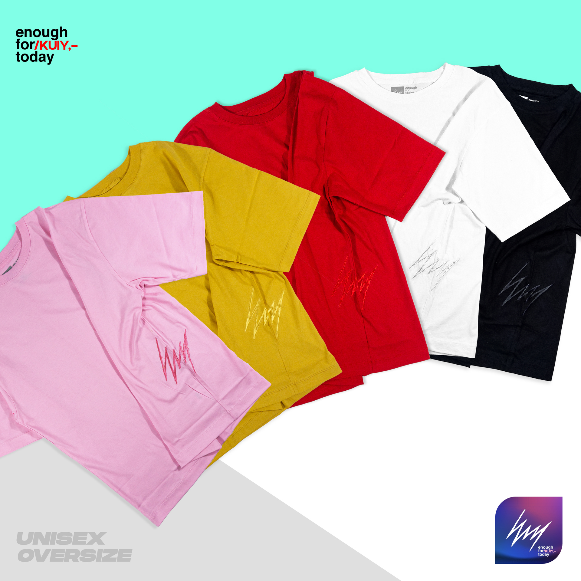 Kaos Oversize UNISEX Polos Ori Kaos Polos Kaos Korea Oversize Tshirt Basic Tshirt Enough For Today