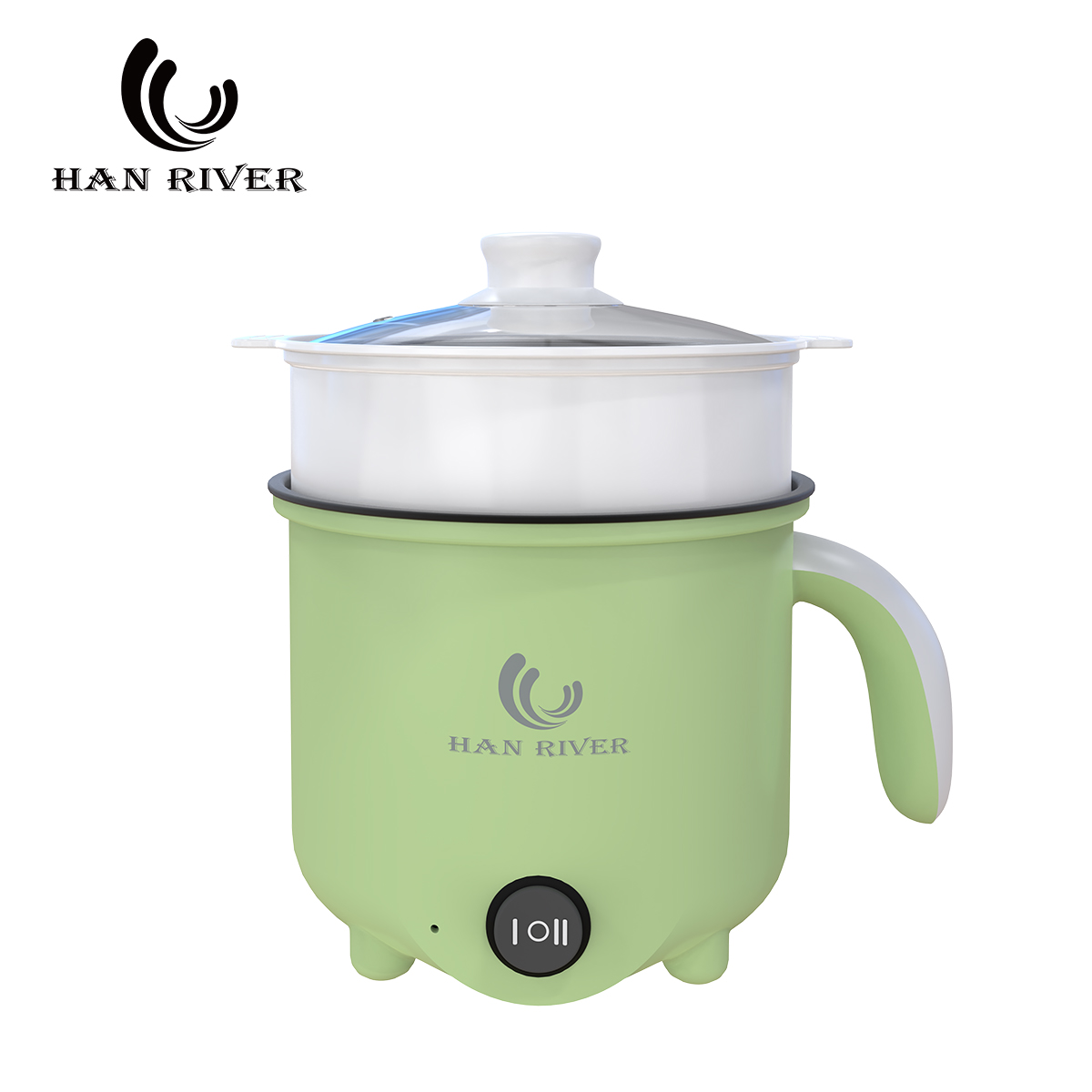 HAN RIVER Panci Listrik 2 L Kompor listrik pintar Pelajar Pot Portable /Multifungsi electric fry ...